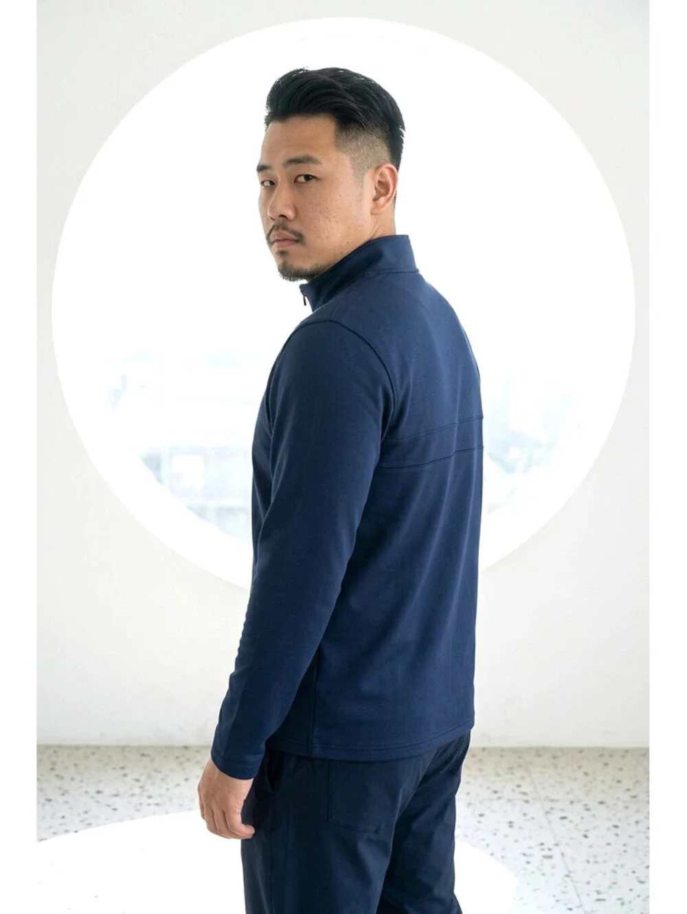 Nike Men's Navy Blue Dri-FIT Quarter-Zip Pullover sz 2XL